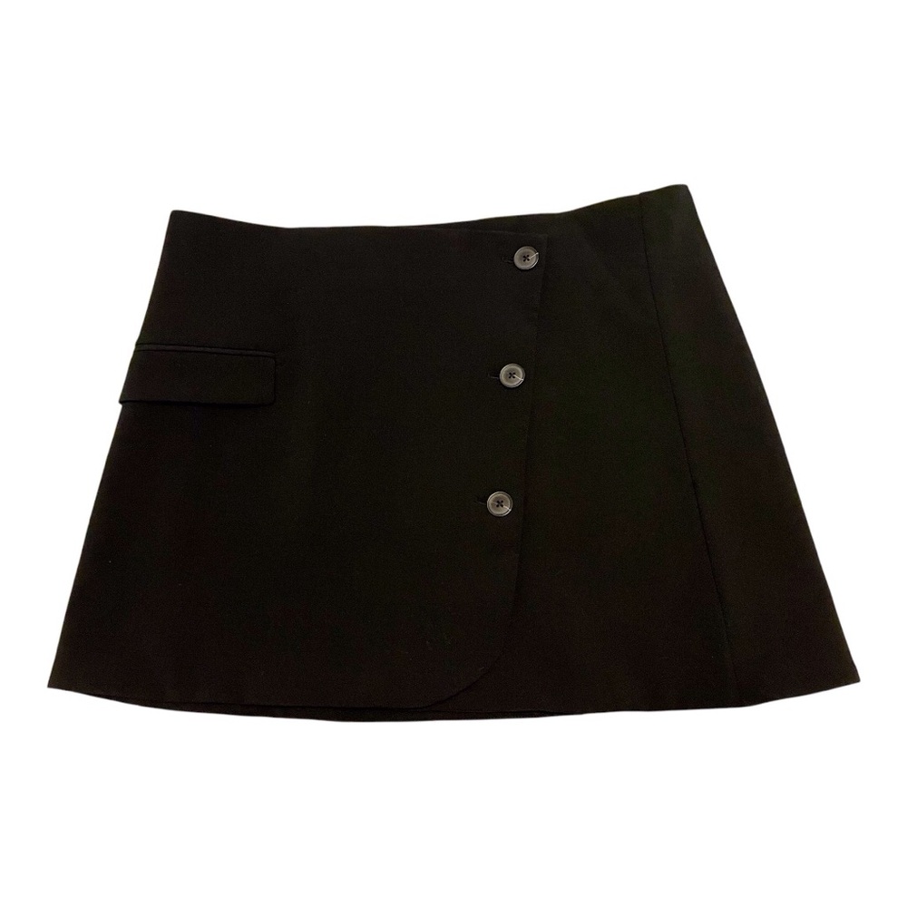 💥a new day Girls Junior Black Lined Mini Wrap Skirt, 16💥